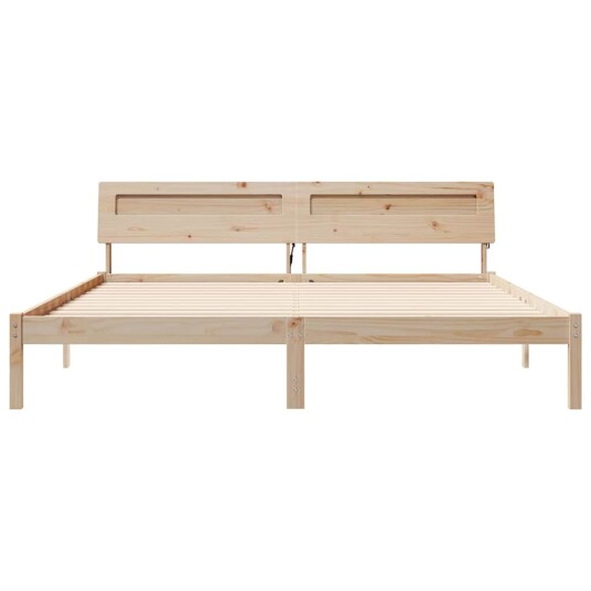  Sengestamme Brun 200 x 200 cm Massiv furu og massiv furu