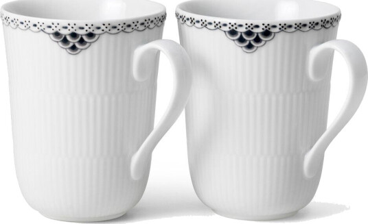 Royal Copenhagen Black Lace kopp 2-pakning 33 cl Royal Copenhagen Black Lace kopp 2-pakning 33 cl