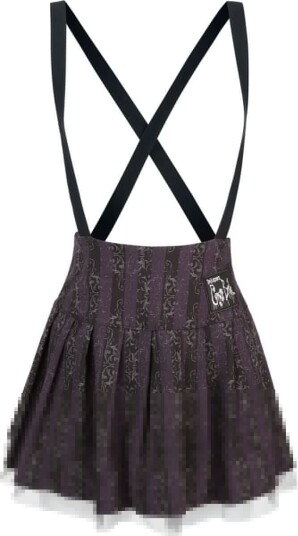 Killstar Goth Kort skjørt Corpse Bride II Haunted Phase Pinafore Skjørt XS til 4XL Damer svart lilla