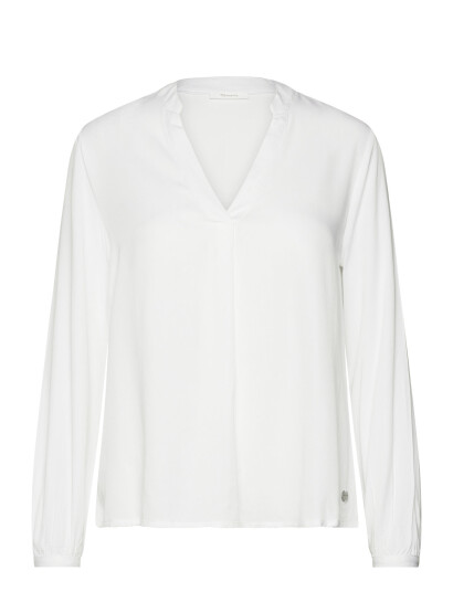 Tamaris Apparel Cisna V- Neck Blouse - White - 34 Tamaris Apparel Cisna V- Neck Blouse - White - 34