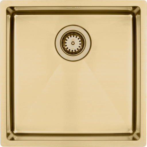 Lavabo Kubus 400 Soft kjøkkenvask, 44x44 cm, messing Lavabo Kubus 400 Soft kjøkkenvask, 44x44 cm, messing