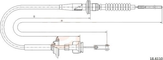 COFLE 18.6110 Clutchkabel