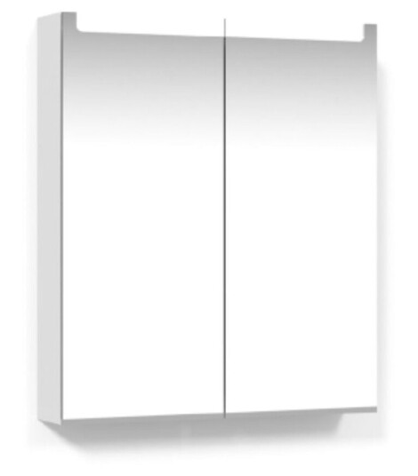 Macro Design Crown Speilskap Innfelt Belysning med 2 dør Hvit / 60cm
