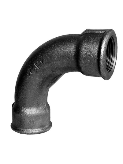 +GF+ long bend 90 black 2"" socket socket