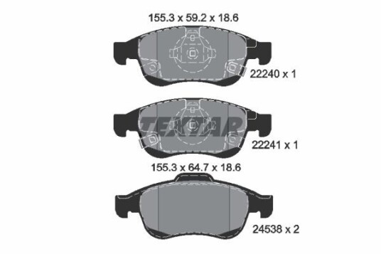 Bremseklosser TEXTAR 2224001