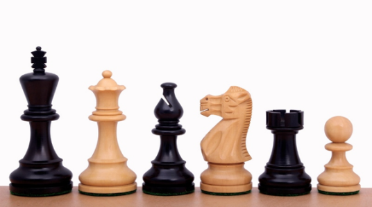 Sunrise Chess & Games Trebrikker Amerikansk Staunton svart 90 mm Sunrise Chess & Games Trebrikker Amerikansk Staunton svart 90 mm