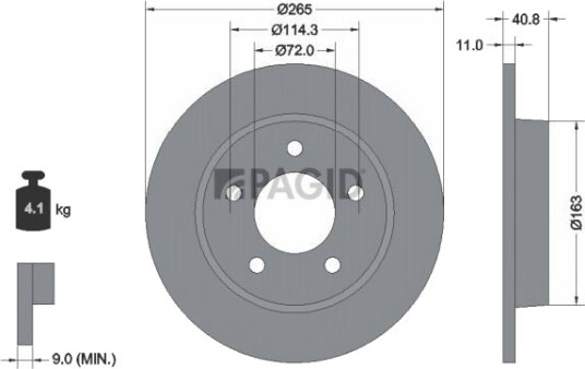 PAGID 54305N Bremseskive PAGID 54305N Bremseskive
