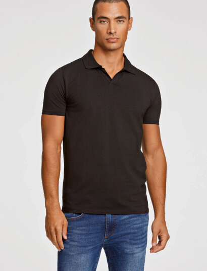 Lindbergh Stretch Polo Shirt S/S Black M