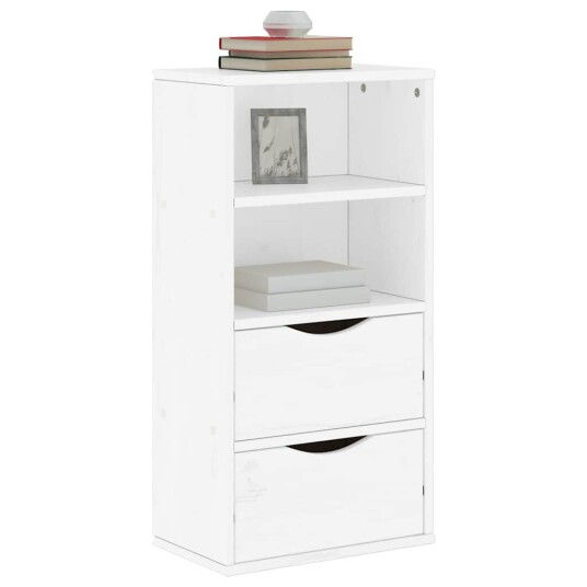 Sideskap med skuffer ODDA hvit 40x24x79 cm heltre furu Sideskap med skuffer ODDA hvit 40x24x79 cm heltre furu