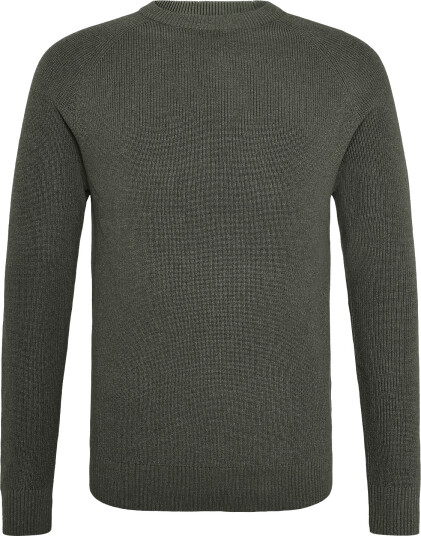 Lindbergh Ribbed L/S O Neck Knitribbed L/S O Neck Knit   Khaki green   L