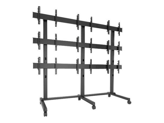 Chief Fusion Micro-Adjustable Large Freestanding Video Wall LVM3X3U vogn - for 9 LCD-displayer - svart Chief Fusion Micro-Adjustable Large Freestanding Video Wall LVM3X3U vogn - for 9 LCD-displayer - svart