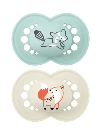 MAM Original Silk Teat narresmokk 6–16 mnd blå 2 stk. MAM Original Silk Teat narresmokk 6–16 mnd blå 2 stk.