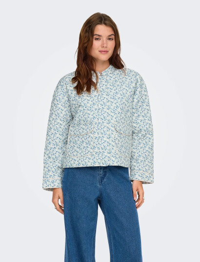 ONLY Onlhallie Quilted Jacket Otw Noos   Blue   S