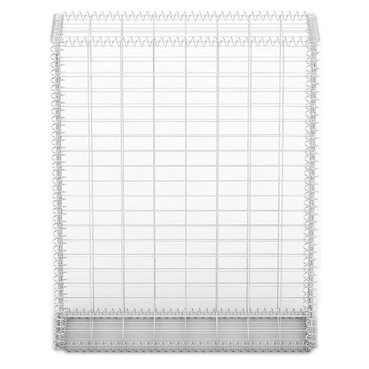 vidaXL Gabionkurv med lokk galvanisert tråd 100 x 80 x 30 cm