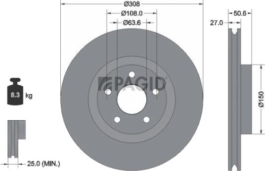 PAGID 56067NC Bremseskive