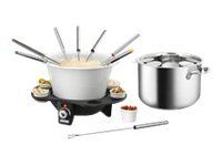 UNOLD FONDUE-ÉLÉGANCE - Fonduepotte / elektrisk wok - 1.5 liter - svart / sølv