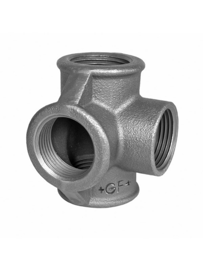 Georg-Fischer Tee black side outlet 1/2