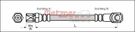Bremseslange METZGER 4113269