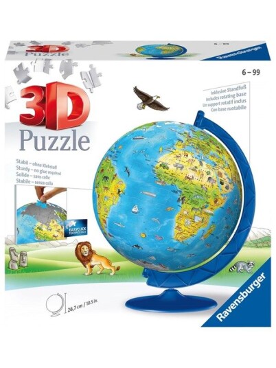 Ravensburger XXL 3D Kids Globe 180pcs 3D Puslespill
