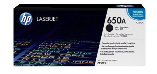 HP 650A / CE270A - Black Laser Toner - Laser toner Svart