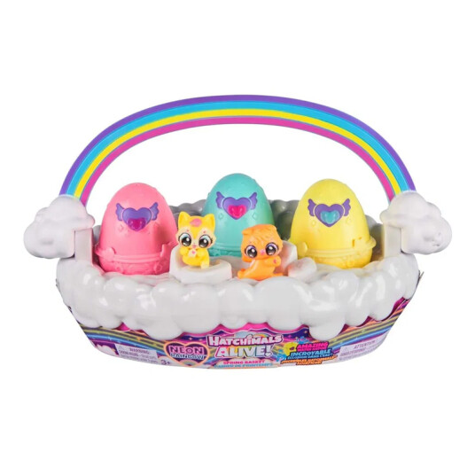 Hatchimals Alive Neon Rainbow Basket m/ 5 figurer Hatchimals Alive Neon Rainbow Basket m/ 5 figurer