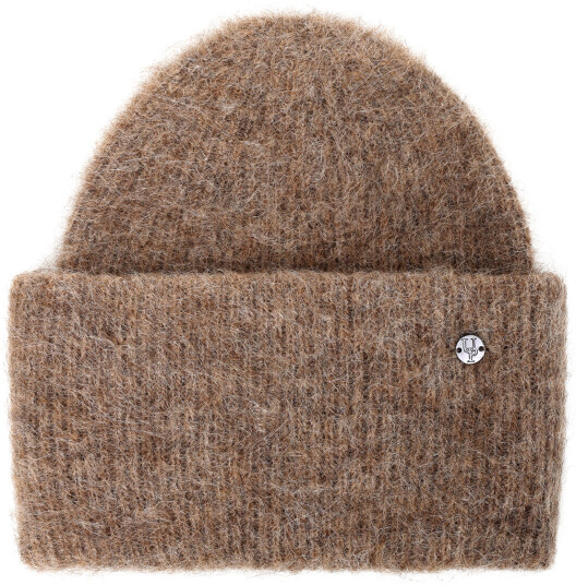Aba Rib beanie Dark Sand One Size Fury fluffy ribbed beanie