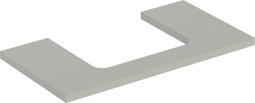 GEBERIT ONE benkeplate 900x470x30mm utskåret i midten hvit høykomprimert GEBERIT ONE benkeplate 900x470x30mm utskåret i midten hvit høykomprimert
