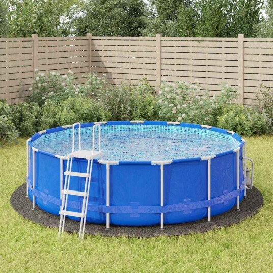 vidaXL Bassengduk lysegrå Ø428 cm polyester geotekstil vidaXL Bassengduk lysegrå Ø428 cm polyester geotekstil