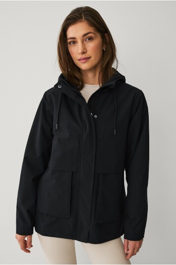 Ellos Studio Jakke WR Short Jacket W Hood Svart