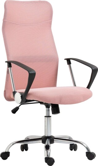 Ergonomisk rosa kontorstol justerbar høyde og netting Ergonomisk rosa kontorstol justerbar høyde og netting