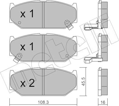 METELLI 22 0897 0 Bremseklosser