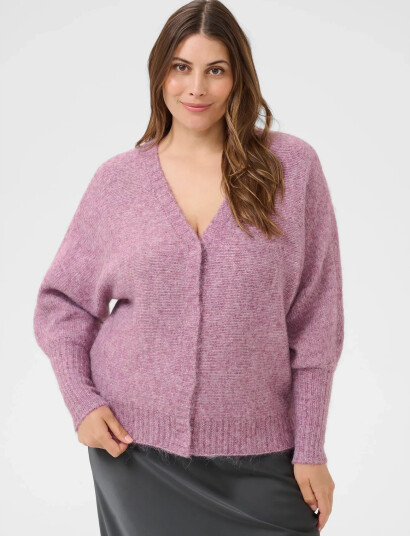 Kaffe Curve Kcluma Knit Cardigan - Pink - S Kaffe Curve Kcluma Knit Cardigan - Pink - S