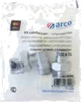 Arco Sett Med Rette Ventiler (Tilførselsventil + Tilbakeslagsventil) I Metallmutter 1/2"F Teide Plus (Kcm14)