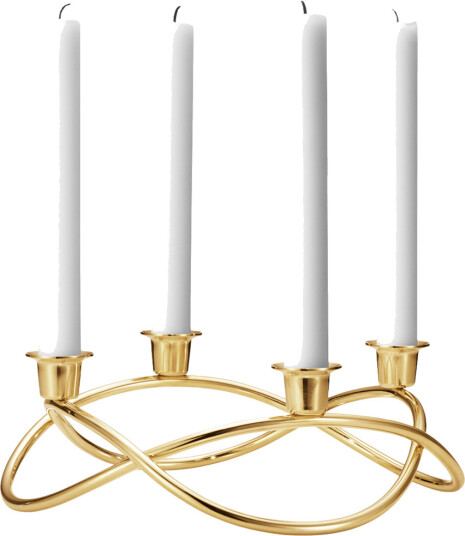 Georg Jensen Season Julelysestake Forgylt 26 cm