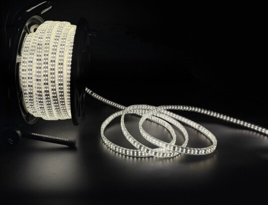 50m 360° Arbeidslys LED strip på trommel 230V IP67 360 LED/m 12W/m 1500 lm/m Kulør : Nøytral