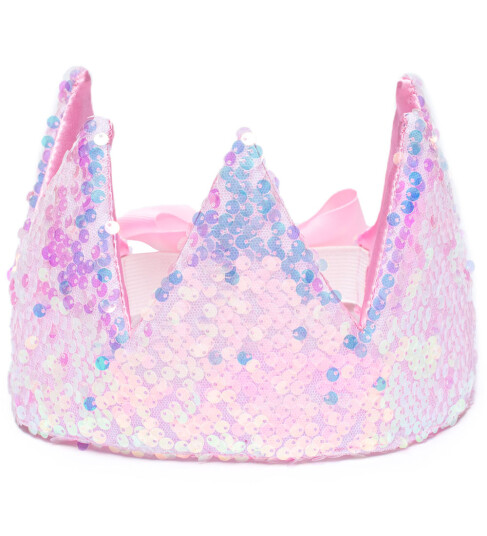 Great Pretenders Kostymer Prinsessekrone Ombre paljetter OneSize Kostymer Hvit Rosa
