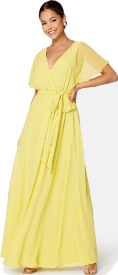 Goddiva Flutter Chiffon Maxi Dress