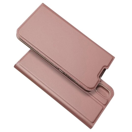 INCOVER Huawei Y5 (2019) Slim Skinn Flip Deksel med Kortholder - Rose Gull