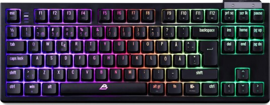Blackstorm Serenity TKL RGB Mekanisk Gamingtastatur Hot Swap Gateron Linear Switches Svart