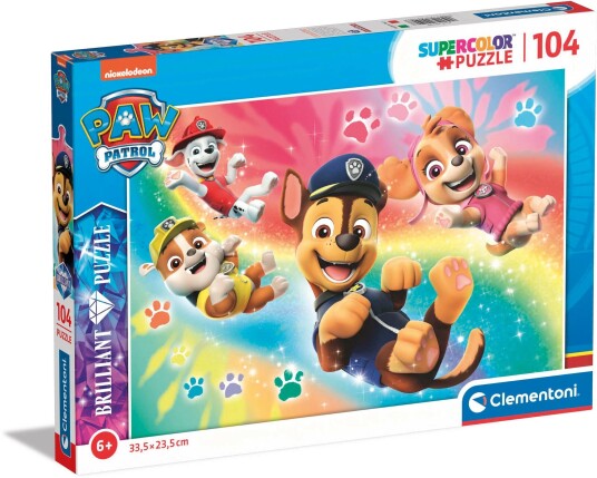 Clementoni Brilliant Jigsaw Puzzle Paw Patrol 104st. Gulv