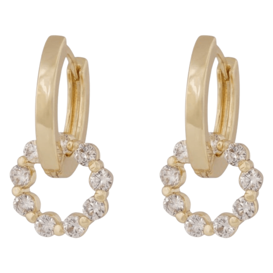 Snö Of Sweden Eira Crystal Circle Ring Ear Gold Clear Onesize Snö Of Sweden Eira Crystal Circle Ring Ear Gold Clear Onesize