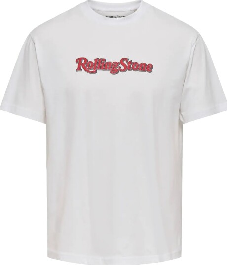ONLY & SONS Onsrolling Stone Life Rlx Ss Lic Tee White L