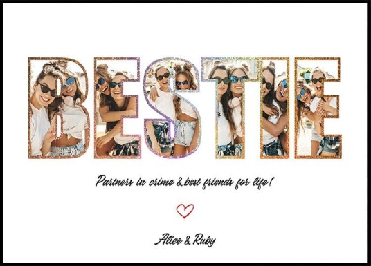 Bestie Photo Collage Personal Plakat Plakat / 40x50cm Bestie Photo Collage Personal Plakat Plakat / 40x50cm