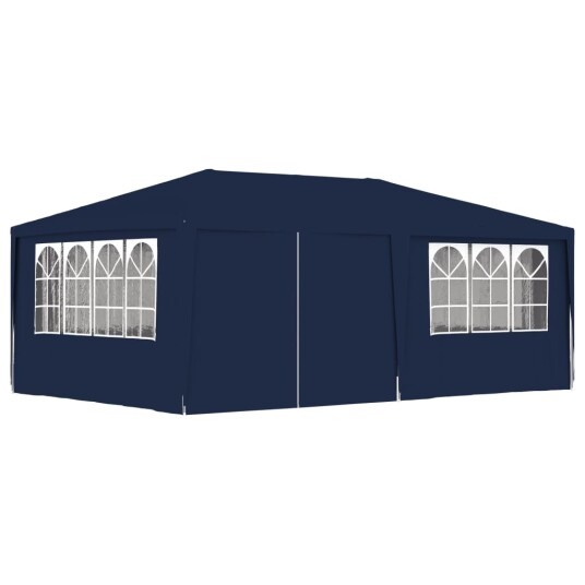 vidaXL Profesjonelt festtelt med sidevegger 4x6 m blå 90 g/m²