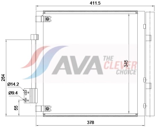 Kondensator, klimaanlegg AVA COOLING SYSTEMS TE5005D