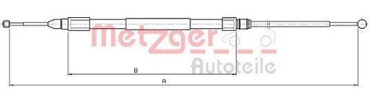 Metzger Tautrekk parkeringsbrems METZGER 10.4159 Metzger Tautrekk parkeringsbrems METZGER 10.4159