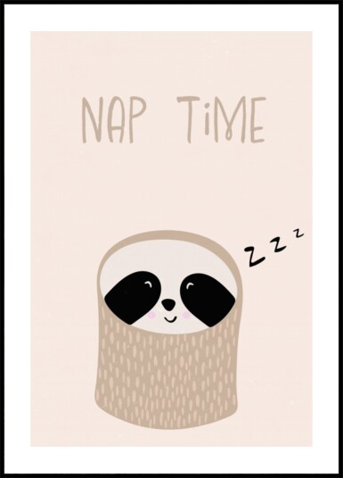 Cute Sloth Nap Time Plakat / 40x50
