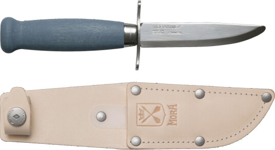 Morakniv Scout 39 Safe 85mm friluftskniv med blått håndtak