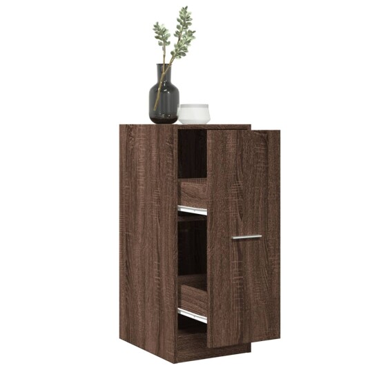 Apotekskap brun eik 30x41x77,5 cm konstruert tre 8721158399557