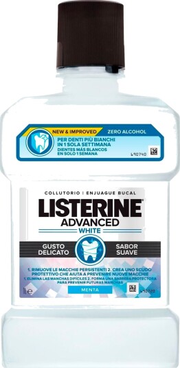 LISTERINE Munnvann 1 ltr. Advanced White Mild 500 ml.